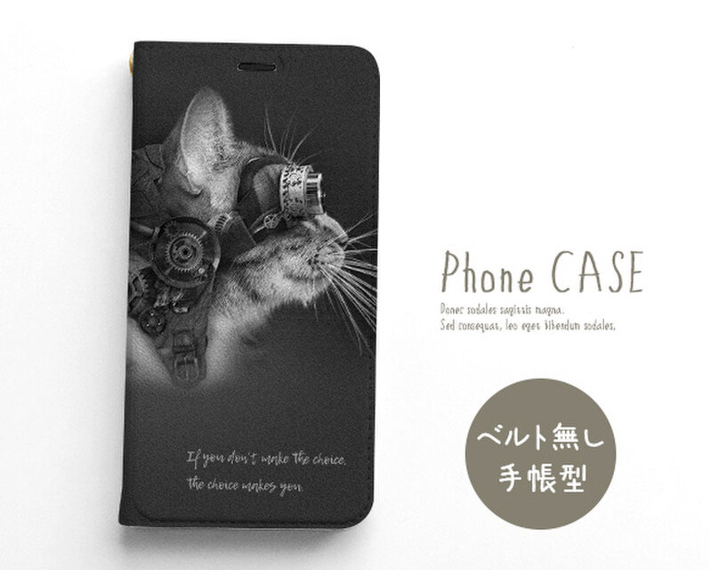 手帳型スマホケース《ベルト無し》　mice_064