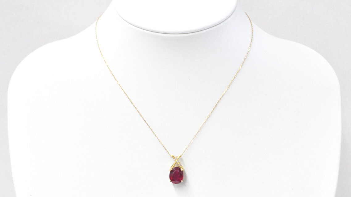 ルビー ダイヤモンド チャーム LOUIS VUITTON（ルイ・ヴィトン） チャーム モノグラムフラワー ルビー