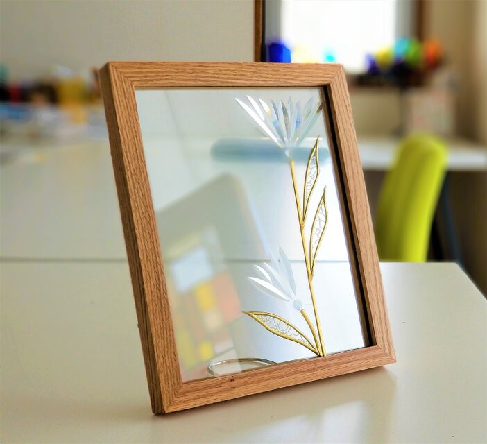 ライトブラウン木枠フォトフレーム『ヌーボー』