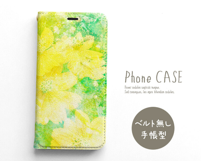 手帳型スマホケース《ベルト無し》　mice_077