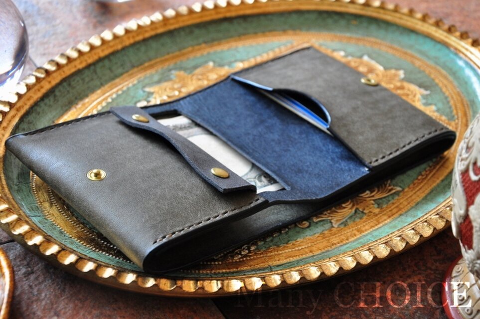 イタリアンレザー・革新のプエブロ・コンパクト２つ折り財布