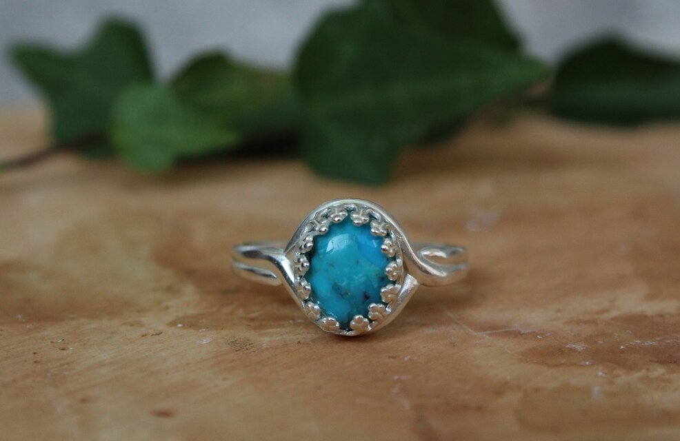 ターコイズ　リング　シルバー