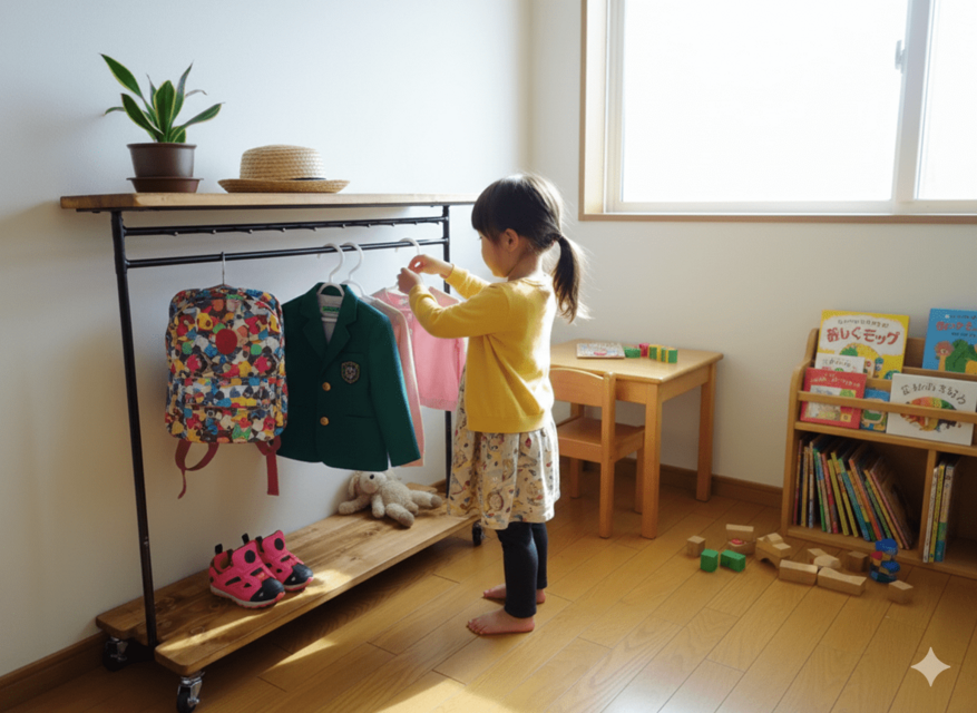 アイアン ウッド ハンガーラック S （ ベビー キッズ サイズ ドッグ