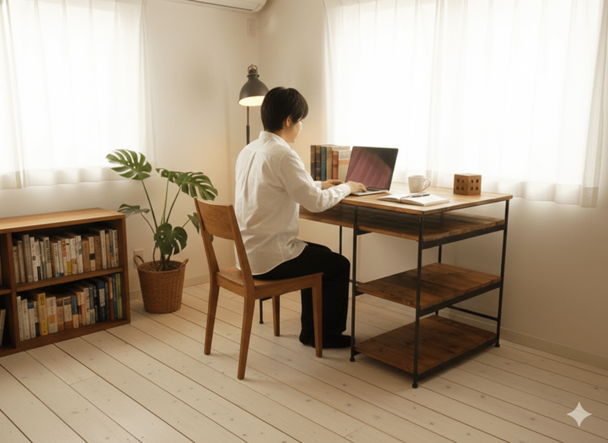 送料無料】 アイアン ウッド ワークデスク （ テレワーク 学習机 事務