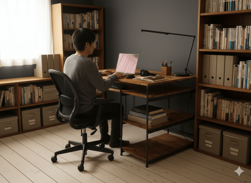 送料無料】 アイアン ウッド ワークデスク （ テレワーク 学習机 事務