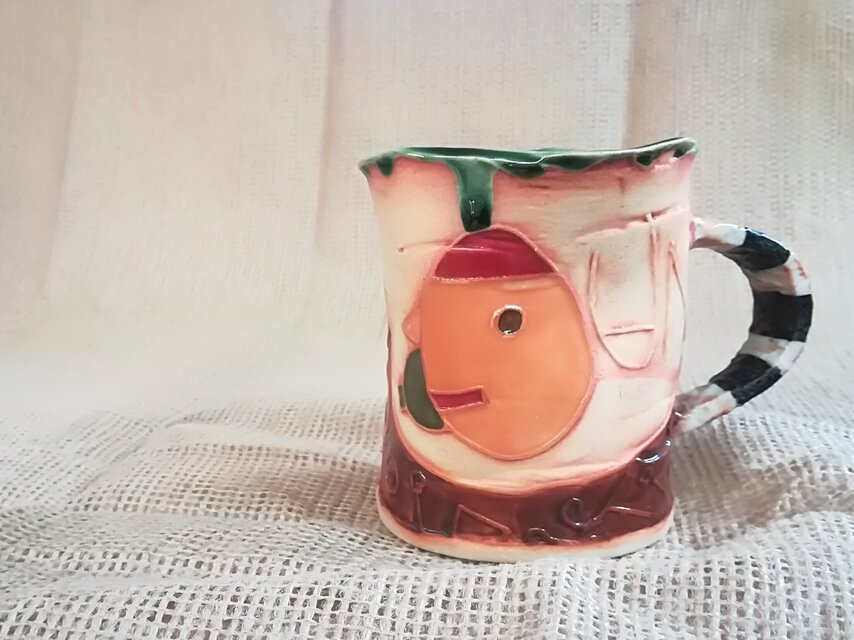 明るく、楽しく、美味しく！　マグカップ