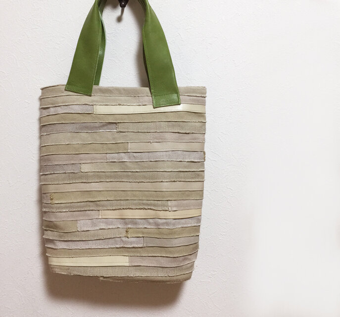 Y様オーダー／くるくるパッチワークかばん（アイボリー）