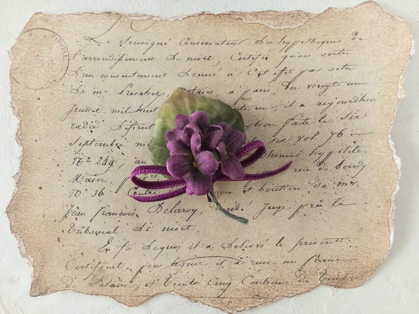 染め花のすみれのポニーフック