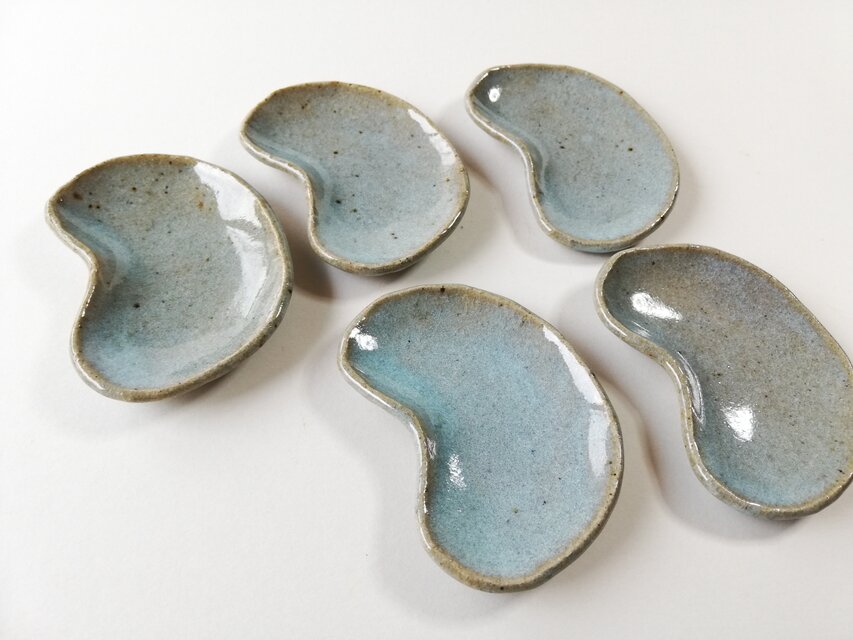 松灰釉のまめ皿(５枚セット　)