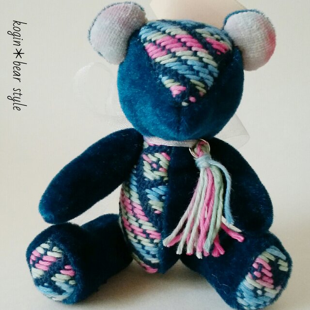 「総刺しこぎんクマ　夜祭り」紺