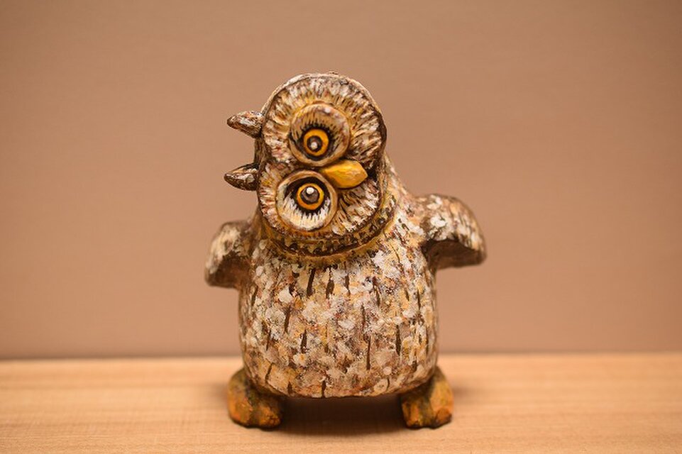 フクロウの「え～～？」売れました。