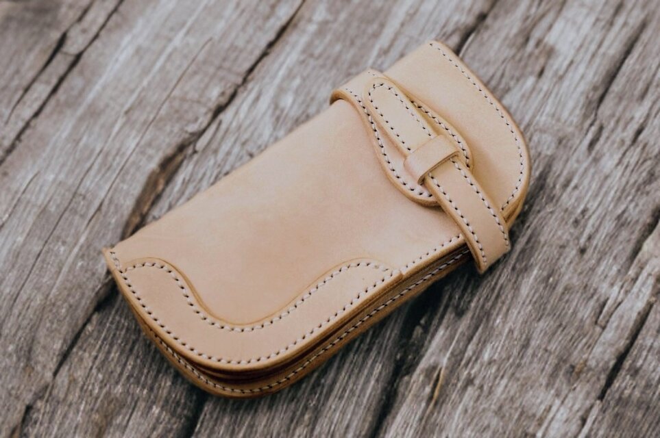 本革サドルレザーのバイカーズ長財布【受注製作】