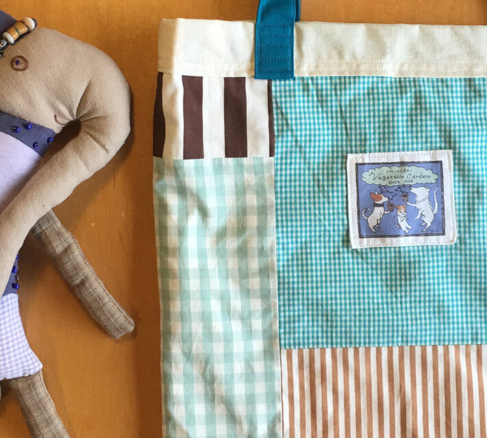 パッチワークバッグ「ミント＆ショコラ」Sサイズ