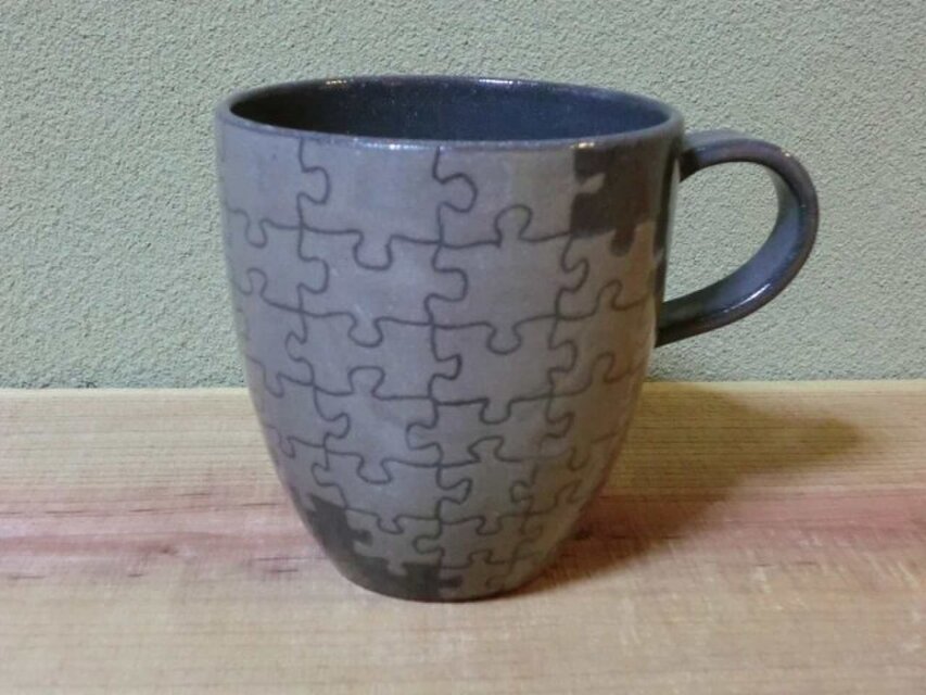 パズルのマグカップ(黒)