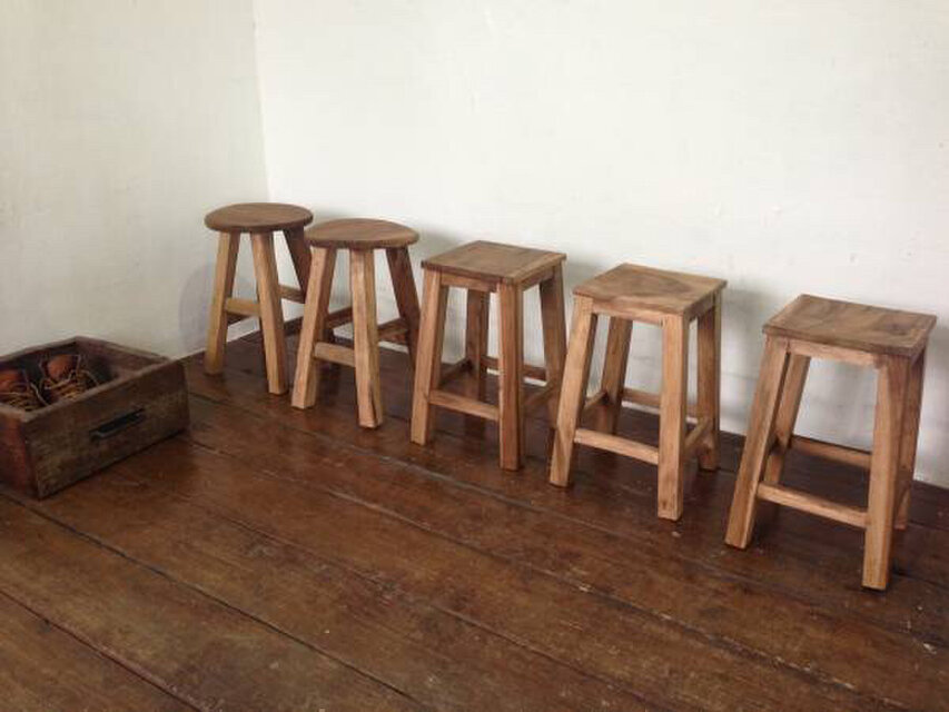 数量限定 BB-C ベンチ ラフな作りが魅力の屋台の椅子 スツール 木製