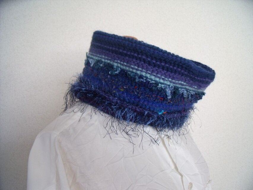 青いネックウォーマー（ご予約品）
