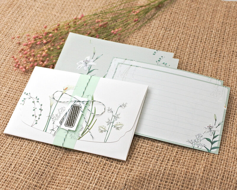 白い花たちのレターセット