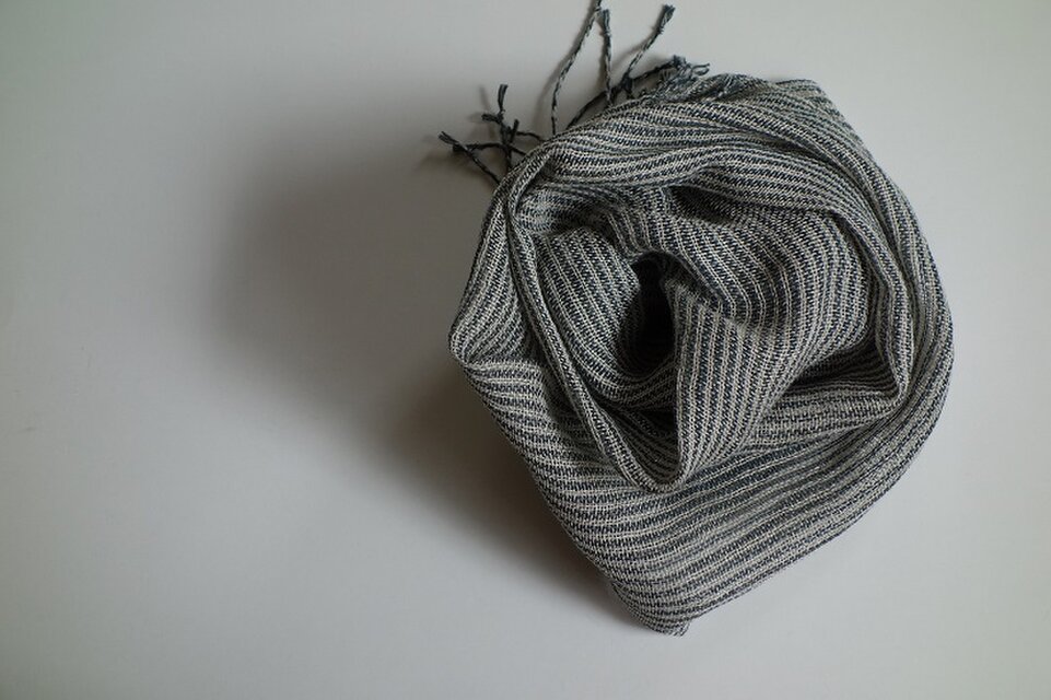 ☆七夕フェア☆手織りしましまストール・・アルタイル