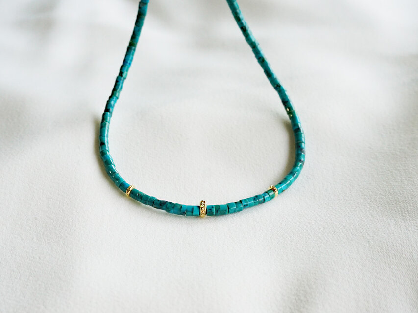 ターコイズネックレスK18YG