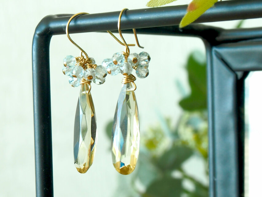 シトリンの耳飾り