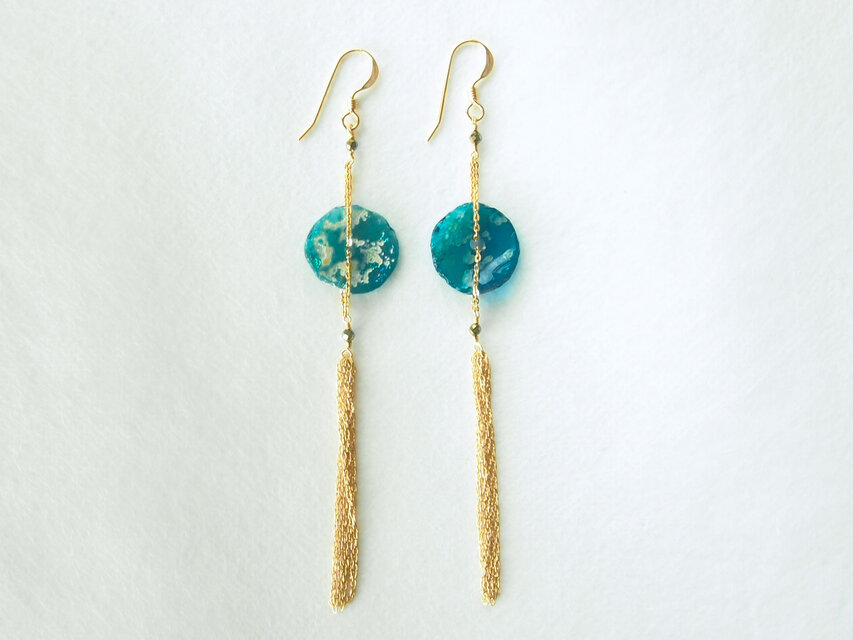 ローマングラスの耳飾り