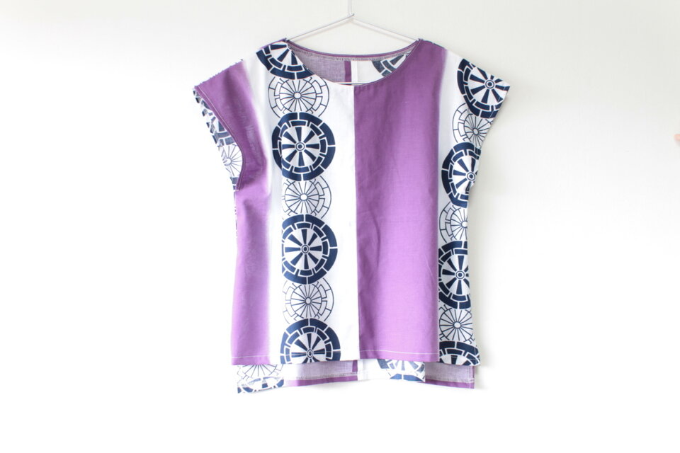 ☆浴衣ブラウス♪源氏車柄☆/31yb11