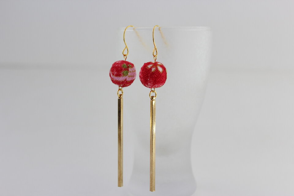 送料無料 ピアス 和提灯 プチ