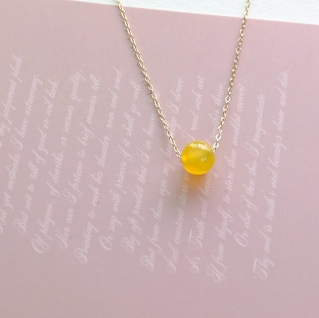 羽根と黄色い石のネックレス K18 マルチカラー WING ネックレス アクセサリー レディース