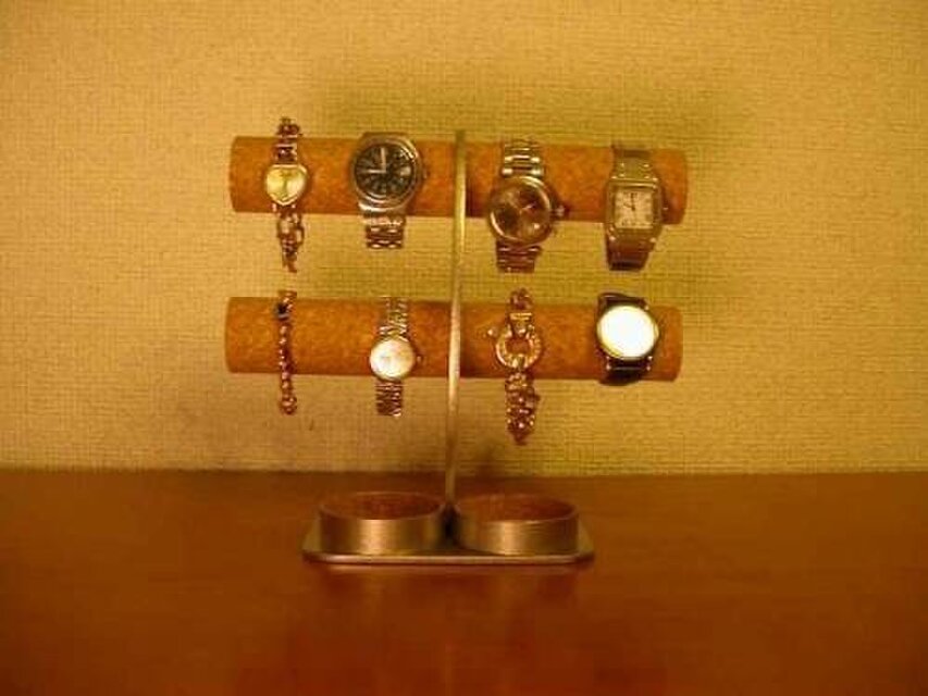 腕時計 飾る 丸トレイ三日月支柱8本掛け腕時計収納スタンド | iichi