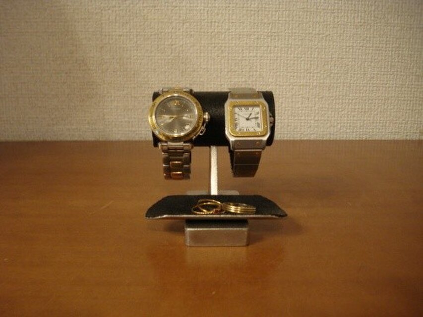 腕時計 飾る チビブラックトレイ付き腕時計スタンド 受注製作 | iichi