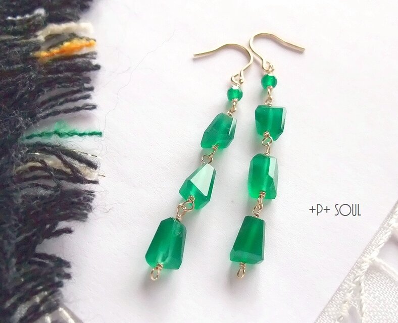 14kgf greenラインピアス 【GO-440P】