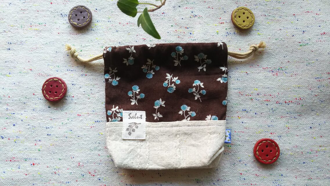 季節のミニ巾着袋　　2019年初秋