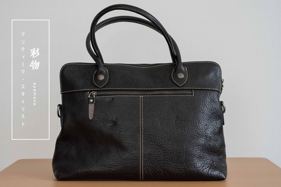【受注製作】厳選鞣し牛革レザーバッグ　ハンド　御仕事用にも　収納広め　VCD70