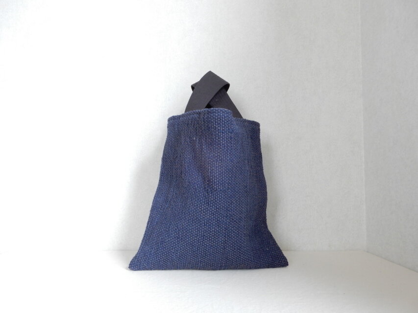 裂き織りのぽってりバッグ