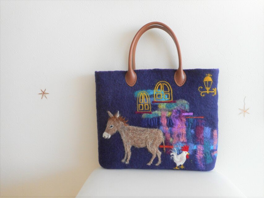 街の光とブレーメンの動物たち　バッグ