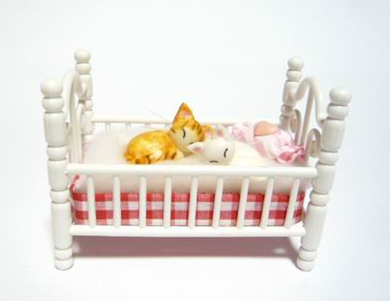 にゃんこのしっぽ〇すやすやおひるね○猫○ミニチュア1