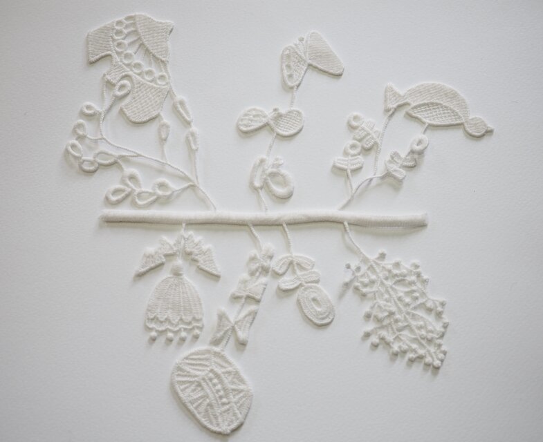 AMBERオリジナルデザインレース/両側レース 3パターン ホワイト