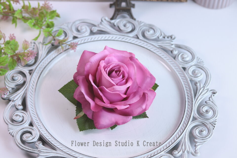 [バラの花籠] 18K こはく裏彫りペンダント バラ ネックレス ペンダント ダイヤモンド 0.01ct 18金 18k k18