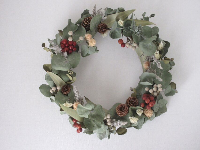 再販＊ユーカリ・サンキライリース ( L )