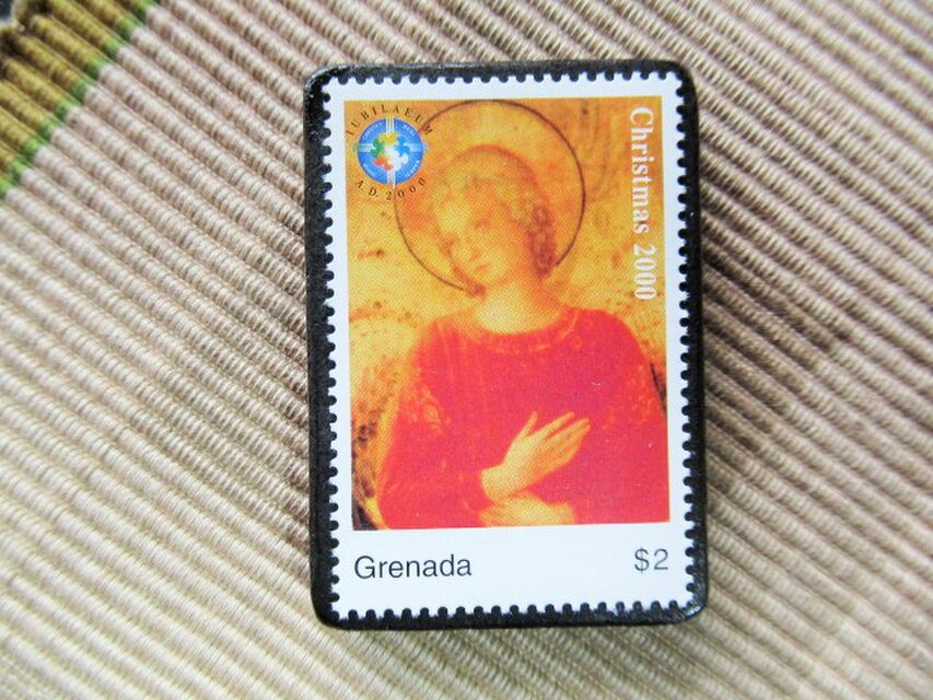 グレナダ　クリスマス切手ブローチ5606