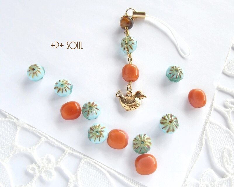 水玉鳥ストラップ 【CM-090S】