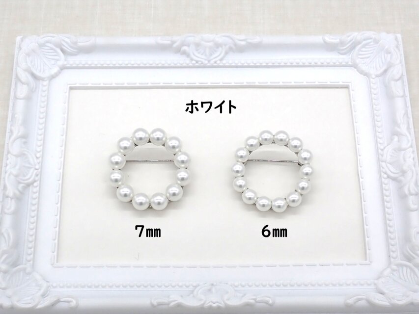 パールのサークルブローチ【ホワイト・ナチュラル・クリーム】 | iichi