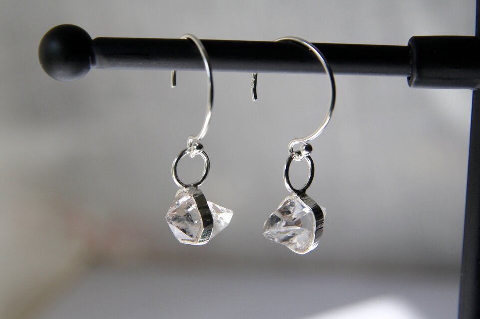 ハーキマーダイヤモンド　silverピアス