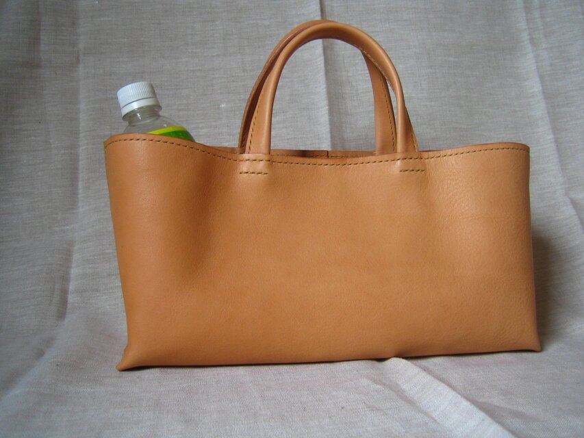 【Ｍ様オーダー品】横長トートバッグ（ナチュラル色・Ｍ）
