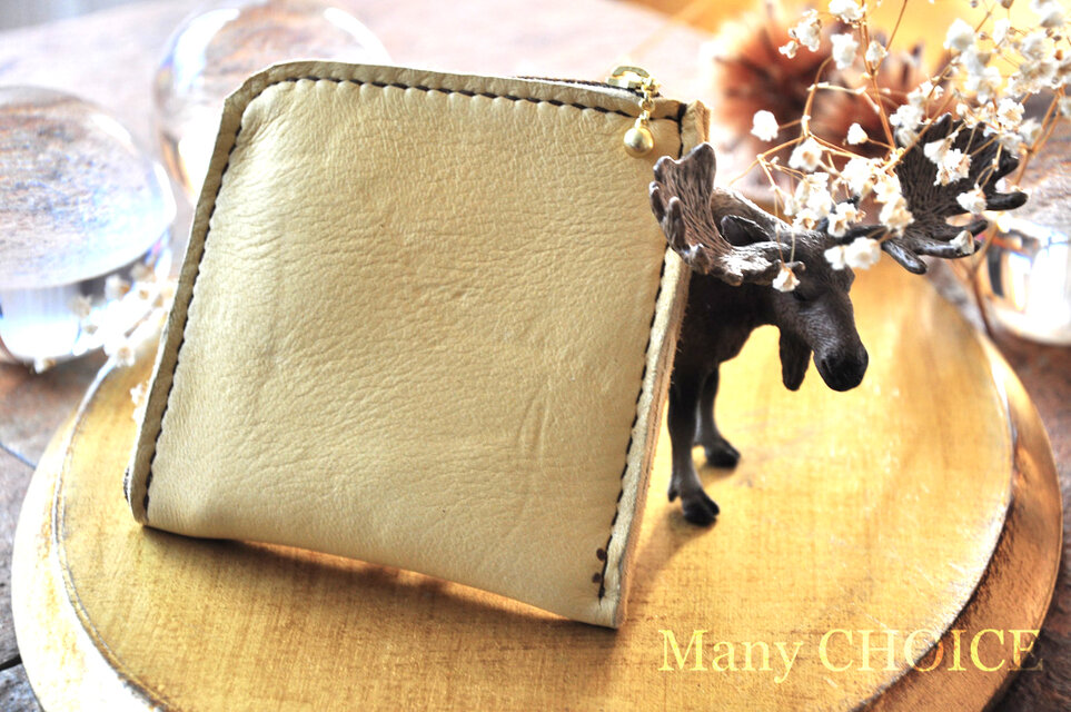 やみつきエルクのL型財布（レモンドロップ）