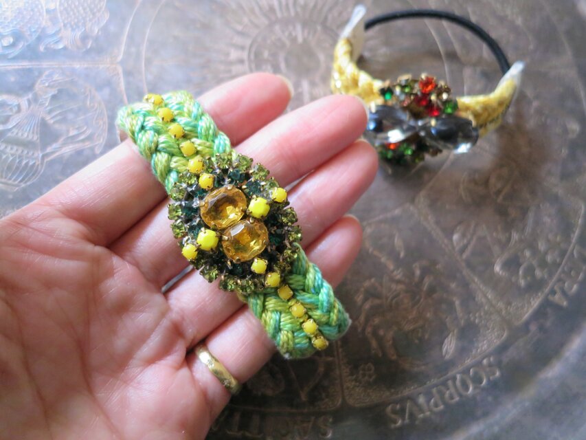 ビジューヘアゴム vintage bijou hair tie <HTB1-1219>