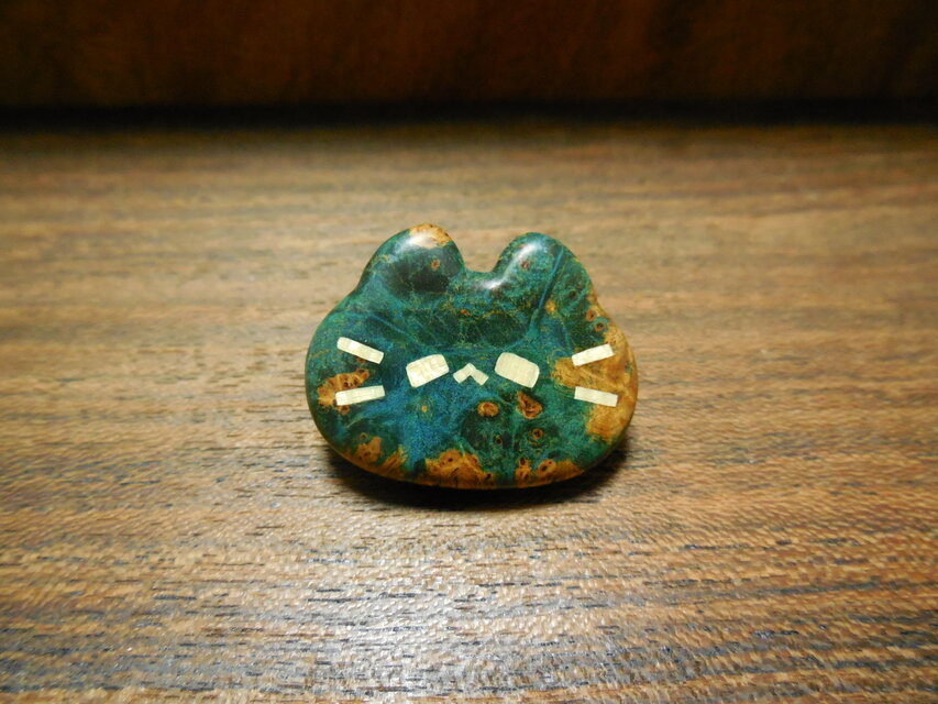 スタビライズドウッド(メイプルバール)top・楓backの平らピンズ　ネコノカミ