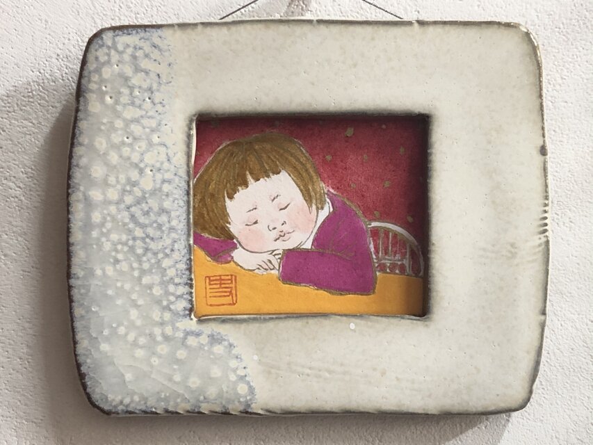 ミッキーマムさま専用〉陶額入り日本画 | iichi 日々の暮らしを
