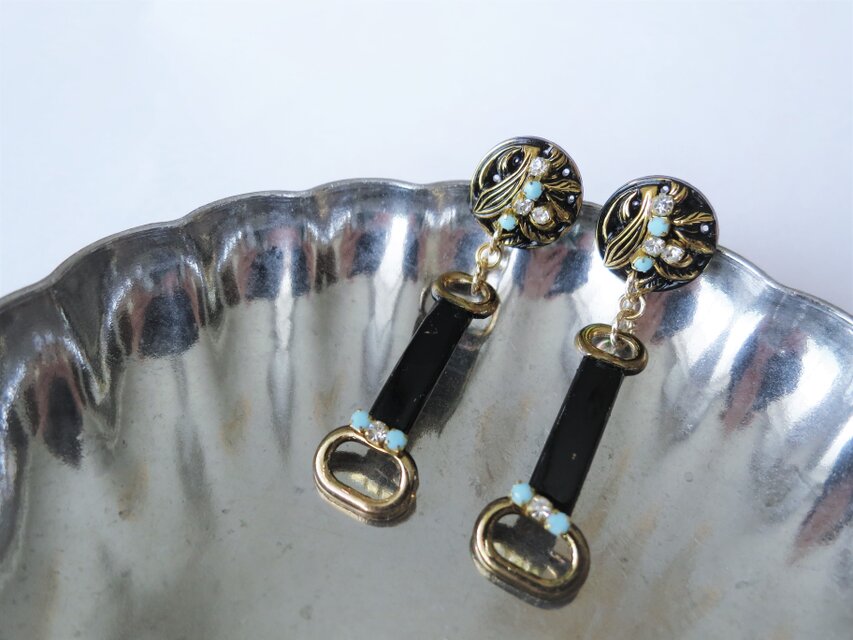 ホースビットピアス vintage earrings horse bit <PE8-L19>