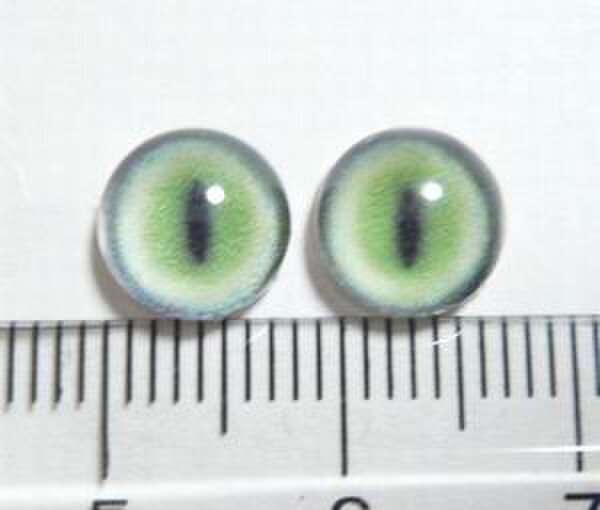 にゃんこのおめめ○半球グラスアイ○猫目○8mm○08076